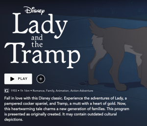 O Disney+ está colocando um aviso legal de racismo em seus filmes antigos
